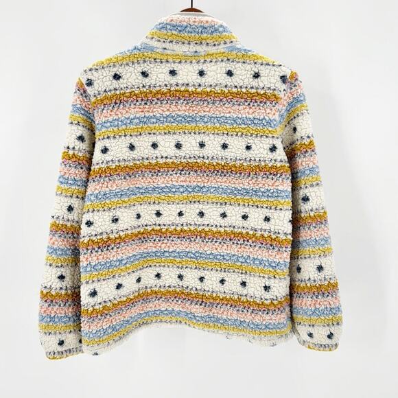 Style & Co Women's Quarter-Zip Printed Fleece Sweater southwestern western cabin - Picture 2 of 7